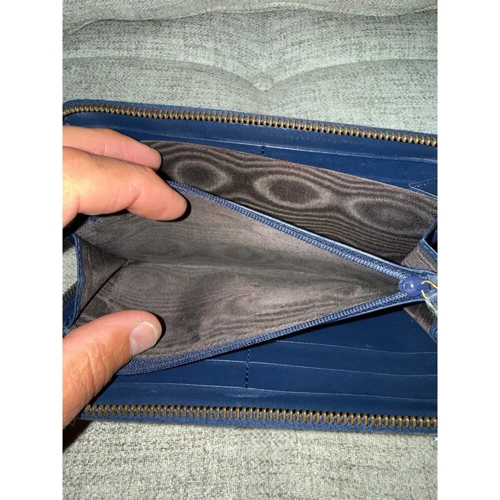 GG Marmont Floral Embroidered Quilted Denim Zip-Around Wallet